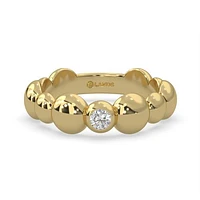 Lands Collection Modern Electrum Canadian Diamond Fashion Ring Size 7