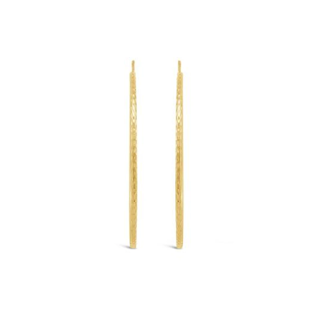 10K Gold 40mm Flexible Hoop Earrings