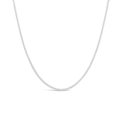 10K White Gold 18" 0.8mm Box Chain
