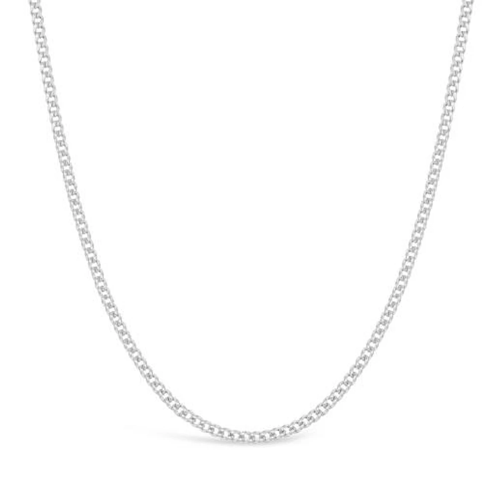 10K White Gold 22" 4.5mm Semi-Solid Miami Cuban Chain