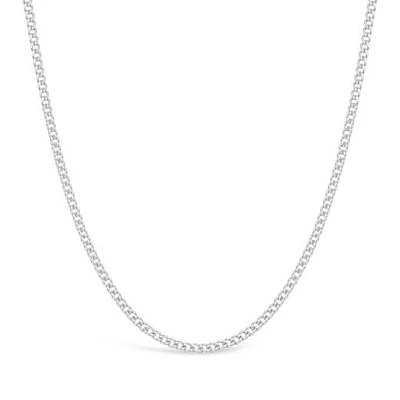 10K White Gold 22" 4.5mm Semi-Solid Miami Cuban Chain