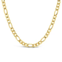 10K Yellow Gold 22" 4.5mm Figaro Chain