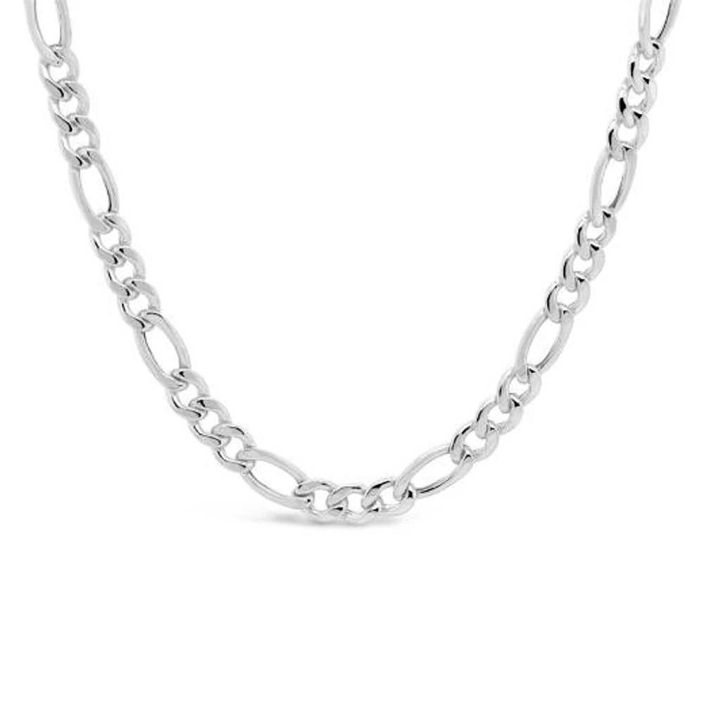 10K White Gold 24" 4.5mm Figaro Chain