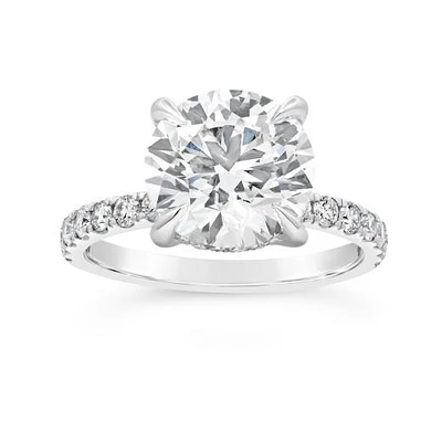 New Brilliance Lab Grown 4.50CTW Diamond Ring in 14K White Gold