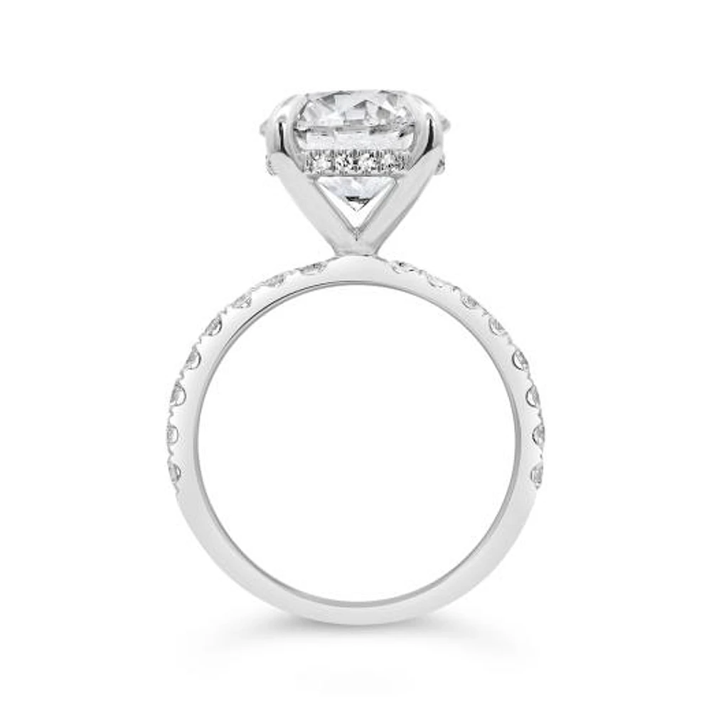 New Brilliance Lab Grown 4.50CTW Diamond Ring in 14K White Gold