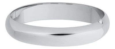 Sterling Silver 7" 12mm Hinged Bangle