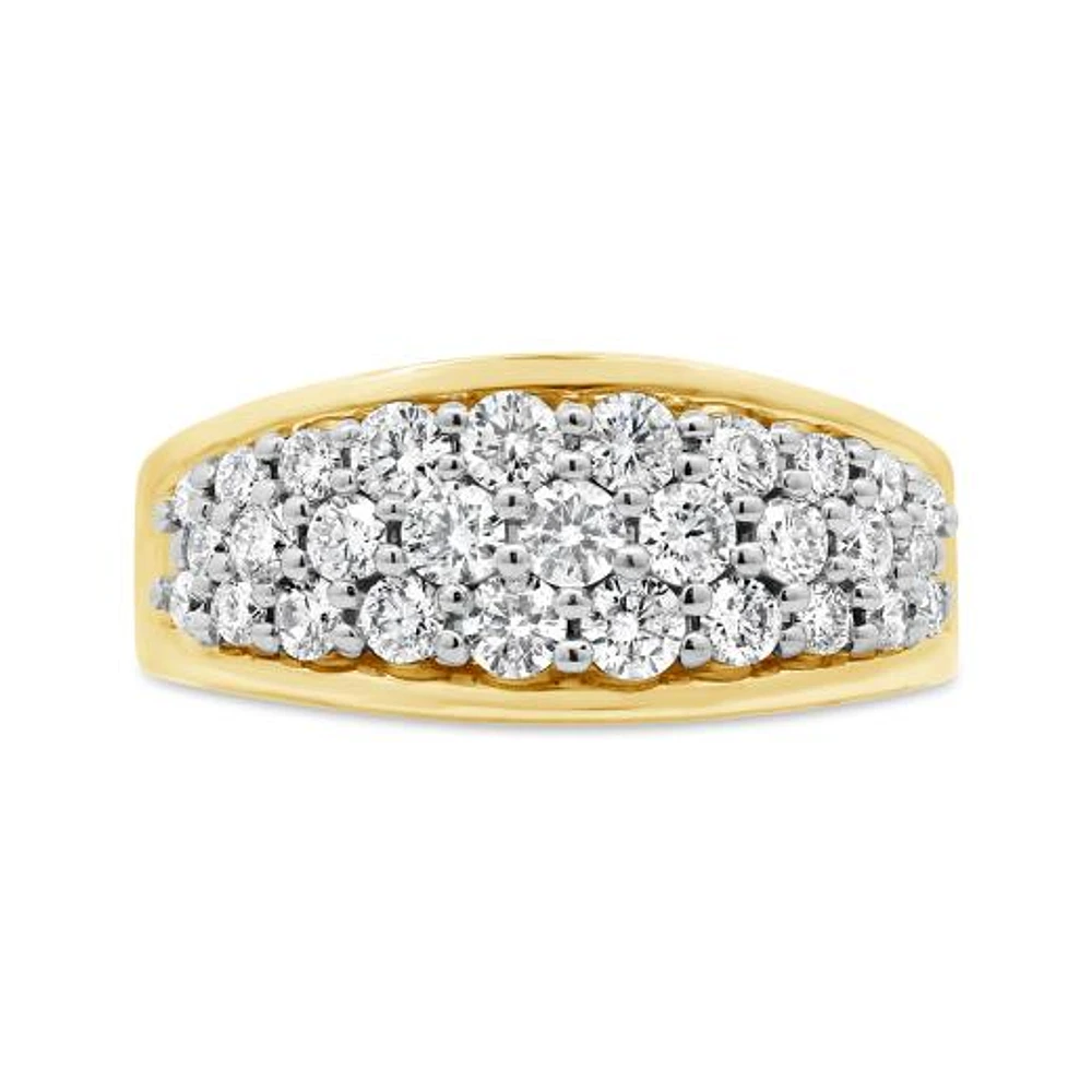 Glacier Fire Canadian 1.00CTW Diamond Anniversary Ring in 10K Yellow Gold