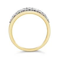 Glacier Fire Canadian 1.00CTW Diamond Anniversary Ring in 10K Yellow Gold