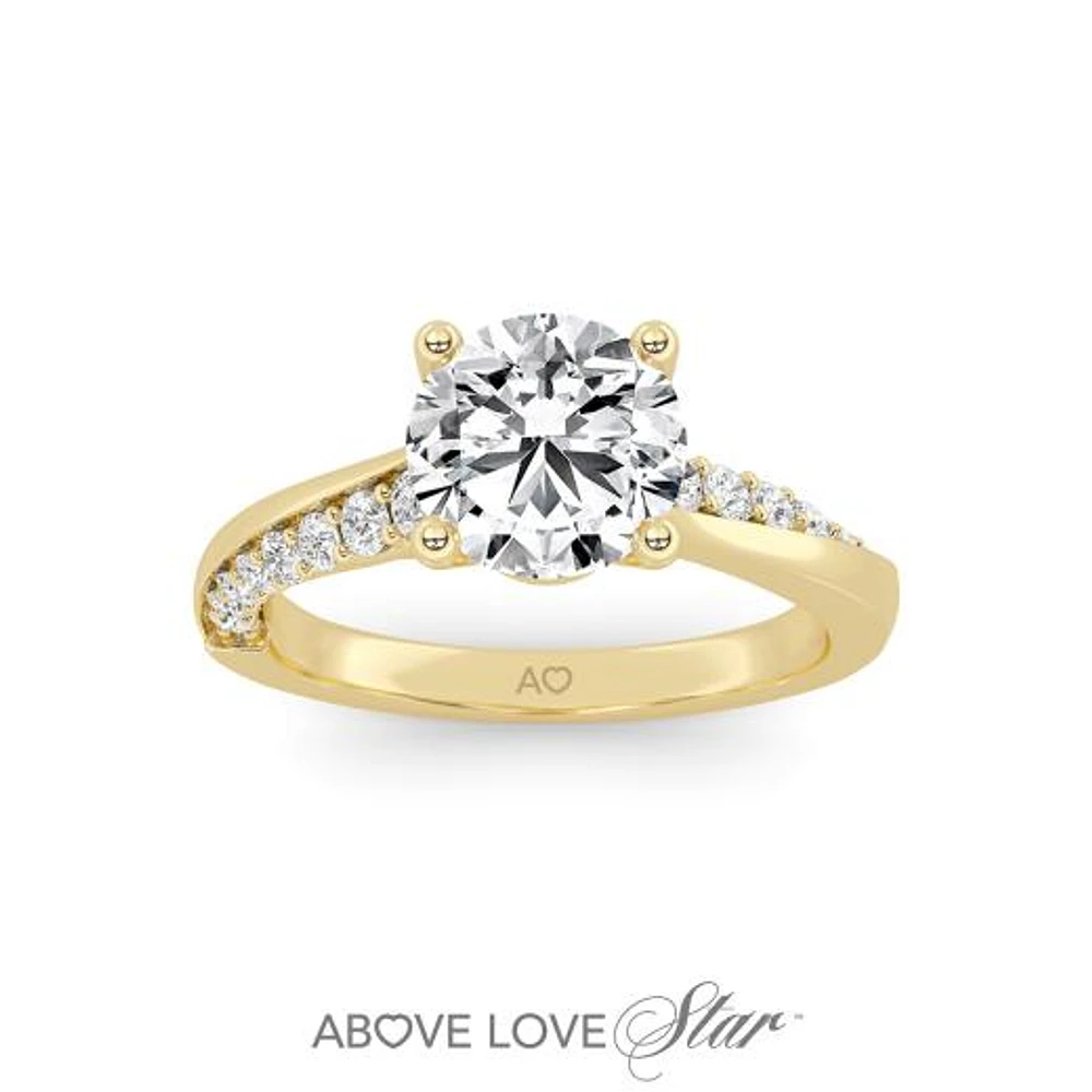 Above Love Lab Grown 1.40CTW Diamond Bridal Ring in 18K Yellow Gold