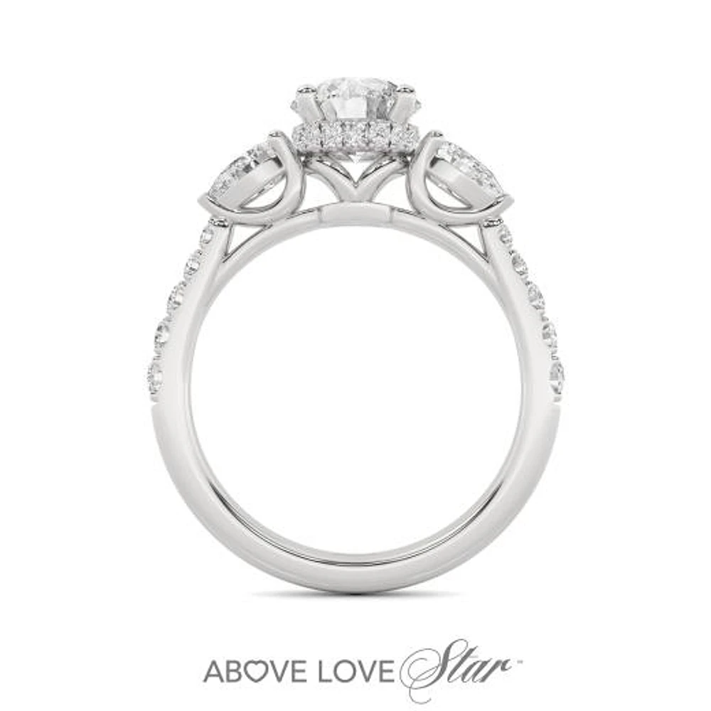 Above Love Lab Grown 1.79CTW Diamond Bridal Ring in 18K White Gold