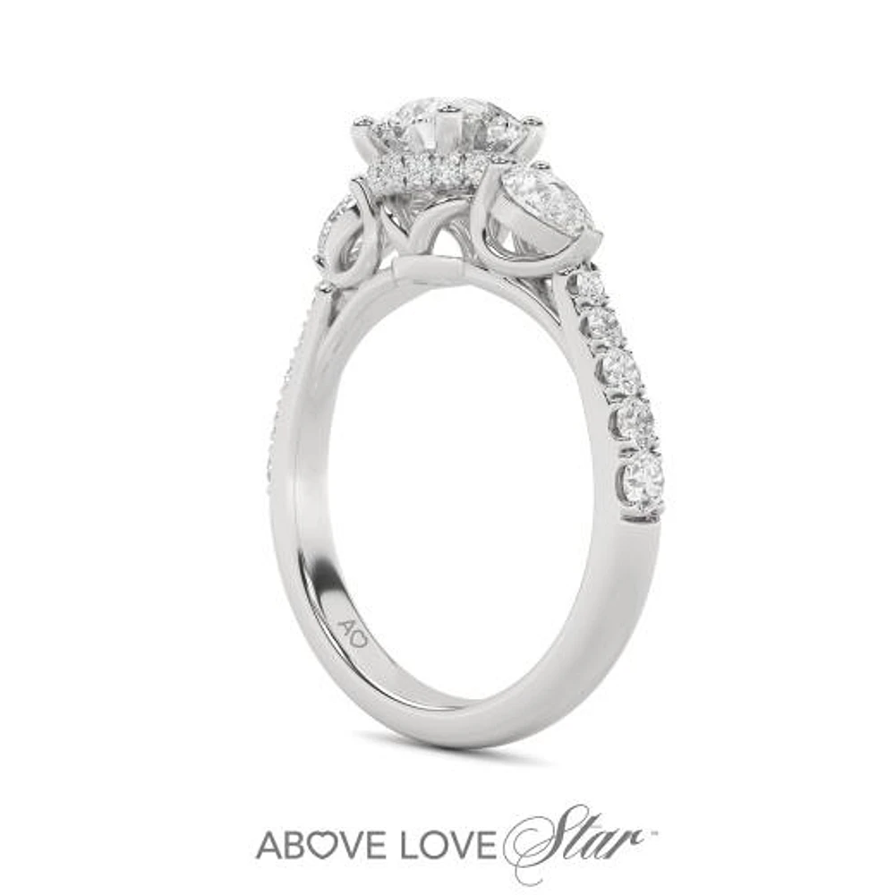 Above Love Lab Grown 1.79CTW Diamond Bridal Ring in 18K White Gold