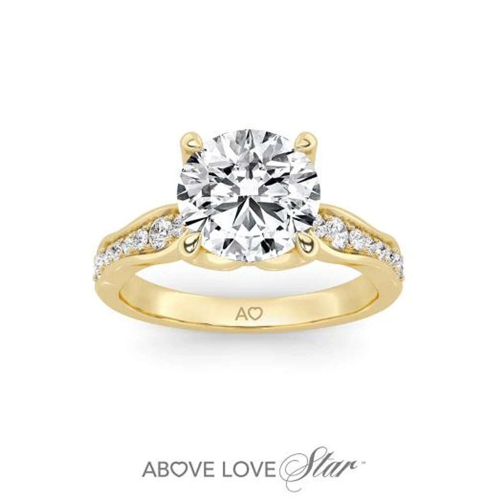 Above Love Lab Grown 2.00CTW Diamond Bridal Ring in 18K Yellow Gold