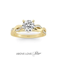 Above Love Lab Grown 1.00CTW Diamond Bridal Ring in 18K Yellow Gold