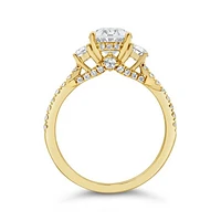 Jenny Packham Lab Grown 2.75CTW Oval Shaped Diamond Bridal Ring 18K Yellow Gold