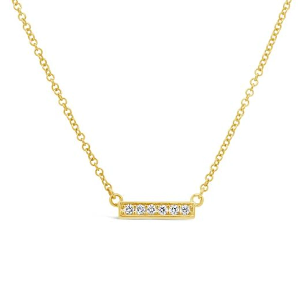 Glacier Fire Canadian Bar Diamond Necklace in 10K Yellow Gold