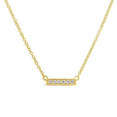 Glacier Fire Canadian Bar Diamond Necklace in 10K Yellow Gold