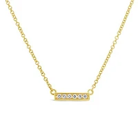 Glacier Fire Canadian Bar Diamond Necklace in 10K Yellow Gold