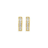 New Brilliance Lab Grown 1.00CTW Diamond Hoop Earrings in 10K Yellow Gold