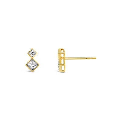 0.15CTW Diamond Stud Earrings in 10K Yellow Gold