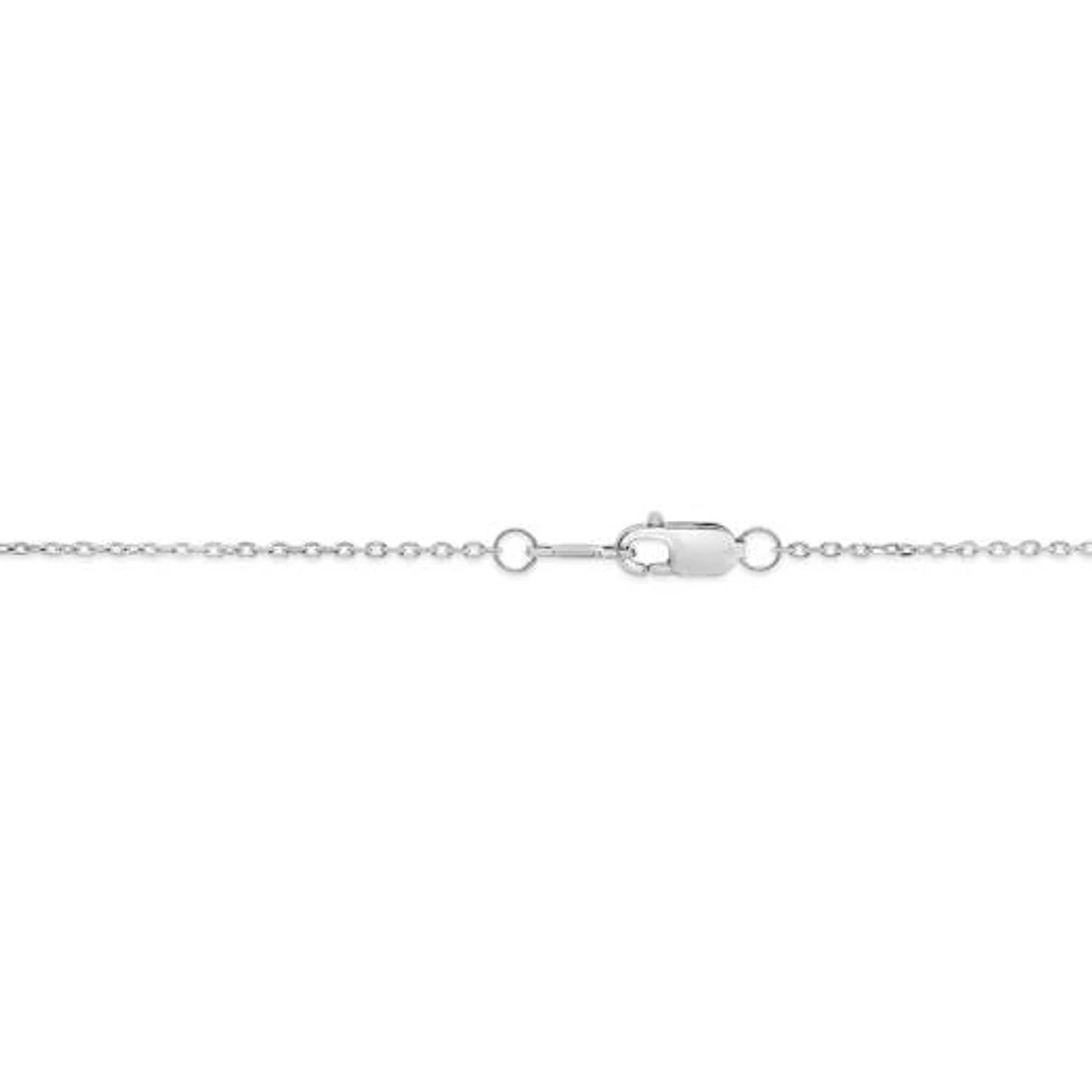 Diamond Anchor Pendant in Sterling Silver & 10k Yellow Gold