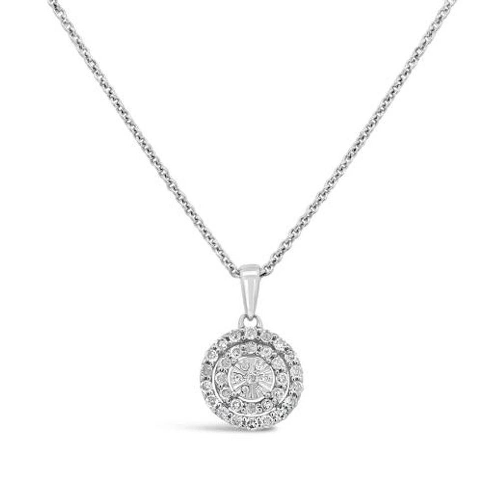 0.25CTW Diamond Bouquet Pendant in Sterling Silver