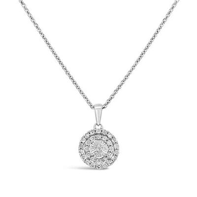 0.25CTW Diamond Bouquet Pendant in Sterling Silver