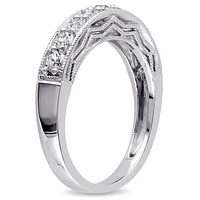 JULIANNA B Sterling Silver Created White Sapphire Anniversary Band