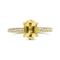 New Brilliance Lab Grown 1.75CTW Yellow & White Diamond Ring in 14K Yellow Gold