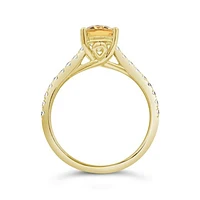 New Brilliance Lab Grown 1.75CTW Yellow & White Diamond Ring in 14K Yellow Gold