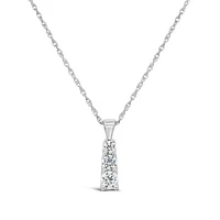 New Brilliance Lab Grown 0.50CTW Diamond Pendant in 14K White Gold