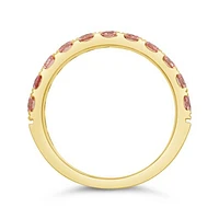 New Brilliance Lab Grown 1.00CTW Pink Diamond Band in 14K Yellow Gold