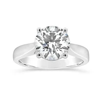 New Brilliance Lab Grown 3.00CT Diamond Solitaire Ring in 14K White Gold