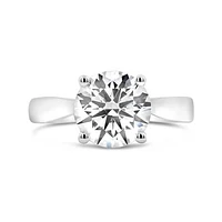 New Brilliance Lab Grown 3.00CT Diamond Solitaire Ring in 14K White Gold