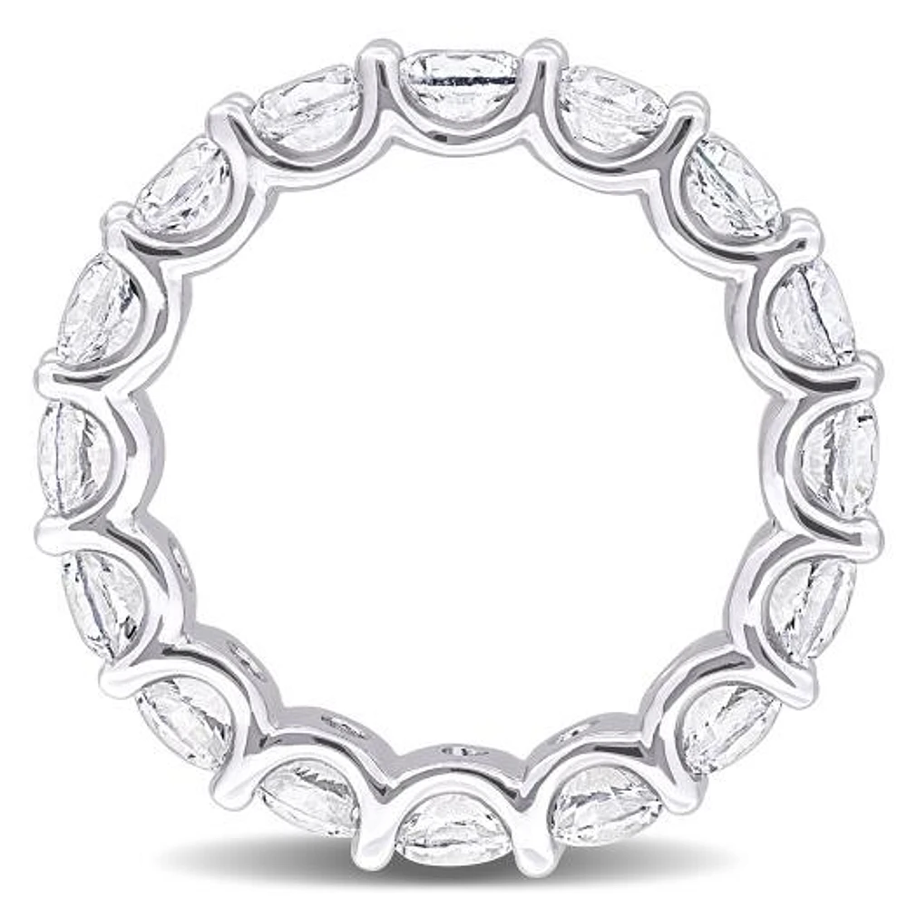 Julianna B Sterling Silver Created White Sapphire Eternity Ring