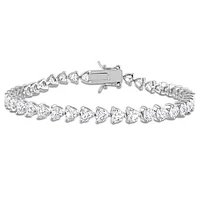 Julianna B Sterling Silver Created White Sapphire Tennis Bracelet