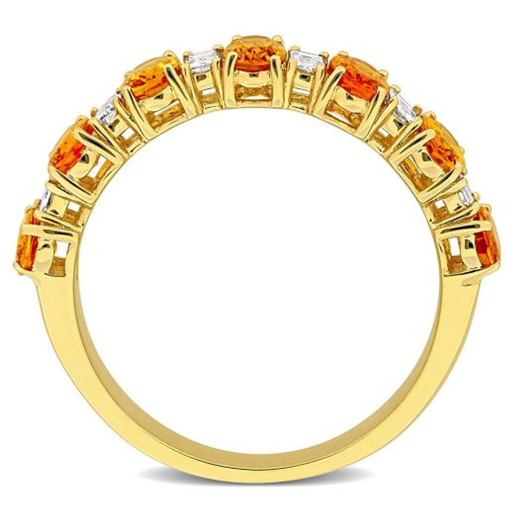 Julianna B 14K Yellow Gold Yellow Sapphire & Diamond Anniversary Ring