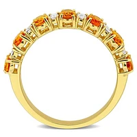 JULIANNA B 14K Yellow Gold Yellow Sapphire & Diamond Anniversary Ring