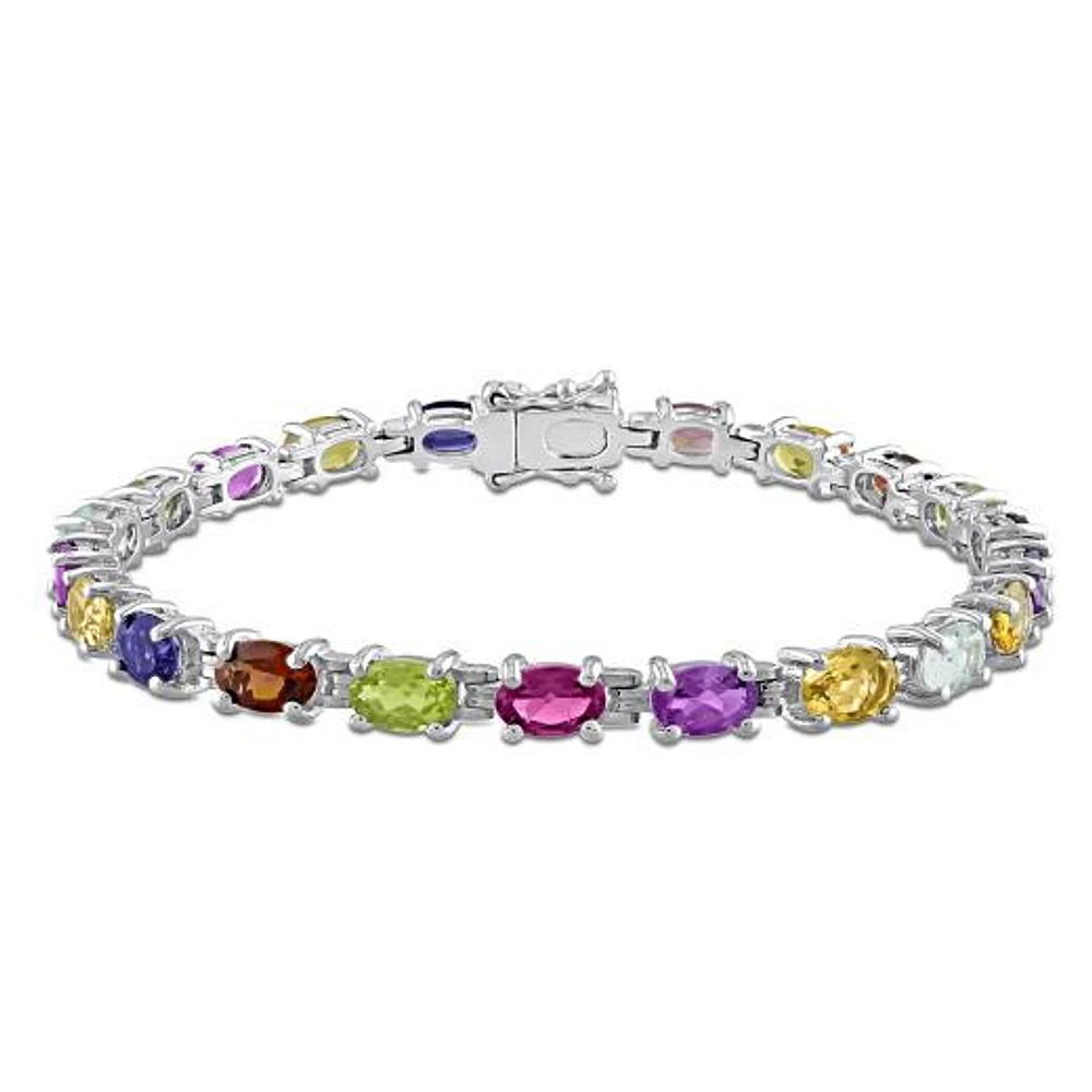 Julianna B Sterling Silver Multi-Gemstone 7" Bracelet