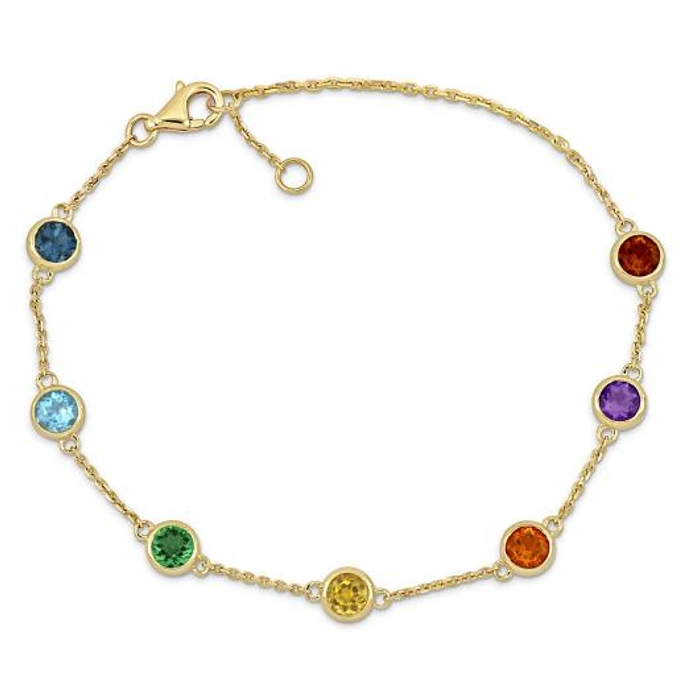 Julianna B 14K Yellow Gold Multi-Gemstone 7" Bracelet