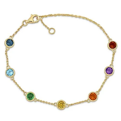 Julianna B 14K Yellow Gold Multi-Gemstone 7" Bracelet