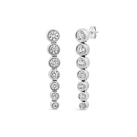 New Brilliance Lab Grown 0.95CTW Diamond Fashion Drop Earrings in 10K White Gold