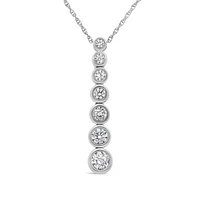 New Brilliance Lab Grown 0.69CTW Diamond Drop Pendant in 10K White Gold