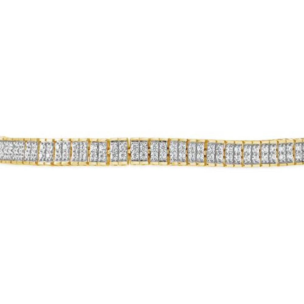 New Brilliance Lab Grown 1.95CTW Diamond Link Bracelet in 10K Yellow Gold