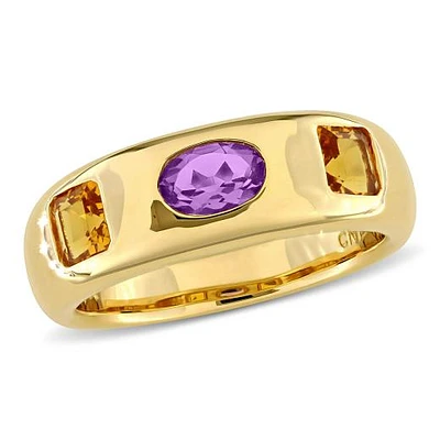 JULIANNA B 14K Yellow Gold Amethyst & Citrine Ring