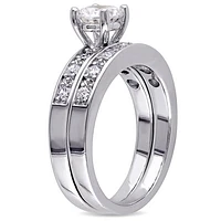 Julianna B Sterling Silver Cubic Zirconia Bridal Set