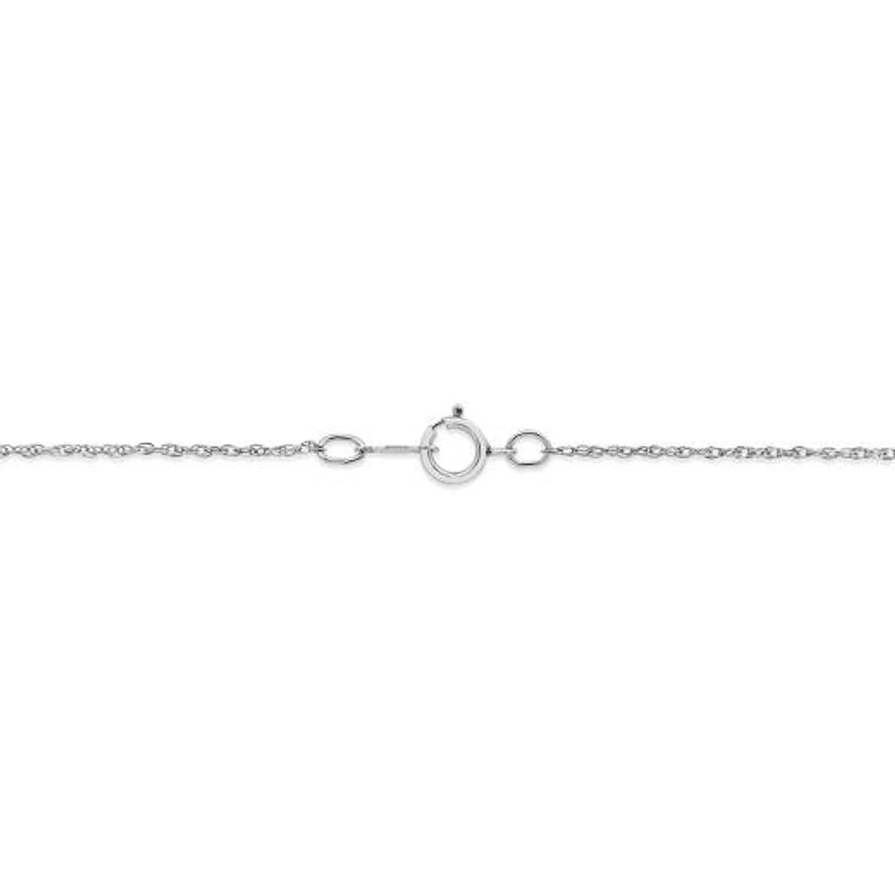 New Brilliance Lab Grown 0.45CTW Diamond Necklace in 10K White Gold