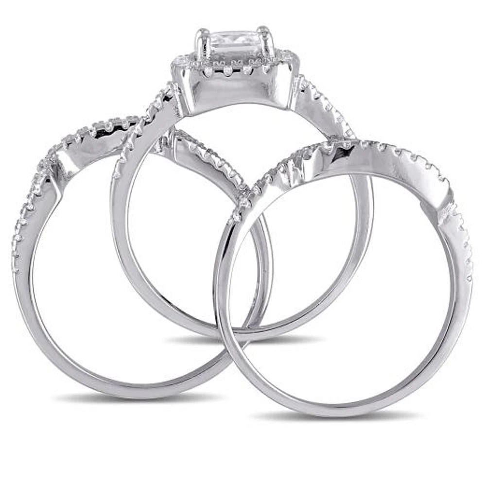Julianna B Sterling Silver Cubic Zirconia Bridal Set