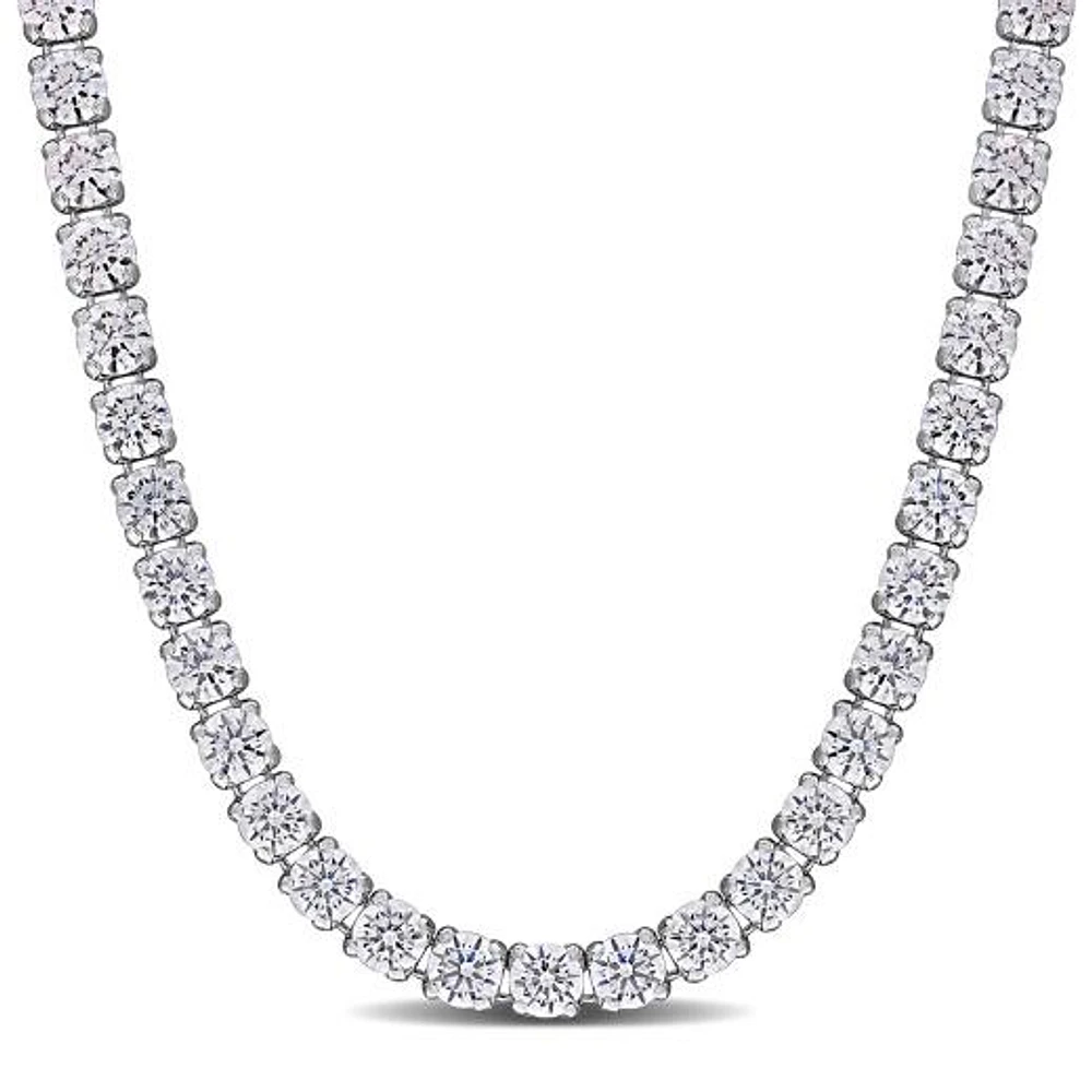 Julianna B Sterling Silver Cubic Zirconia Necklace 17" + 2" Extender