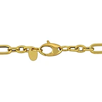 JULIANNA B 14K Two Tone Gold Cubic Zirconia Paperclip Link 7.5" Bracelet