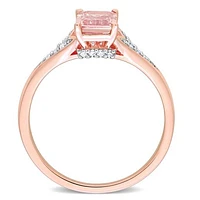 Julianna B 10K Rose Gold Morganite & Diamond Ring